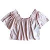 Shop Queen Of Sparkles Pale Pink Holographic Flutter Top Gameday