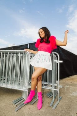 Shop Queen Of Sparkles Pink Ruffle Sleeve Tee