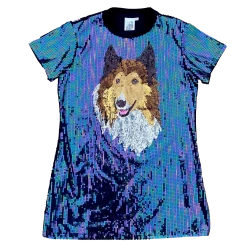 Queen Of Sparkles Gameday Full Sequin Collie Dress