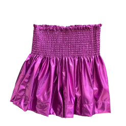 Queen Of Sparkles Fuchsia Iridescent Swing Shorts