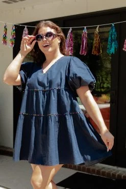 Queen Of Sparkles Baby You're A Firework Back Dress 4th Of July