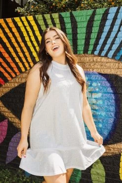 Shop Queen Of Sparkles White Rhinestone Dress