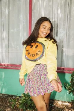 Queen Of Sparkles Friday Smiley Sweatshirt Queen Of The Week