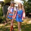 Queen Of Sparkles Red & Blue Fringe Boots Tee