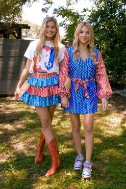 Shop Queen Of Sparkles 4th Of July Red, White & Blue Star Dress