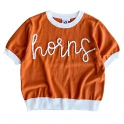 Shop Queen Of Sparkles "Horns" Glitter Script Sweater Gameday