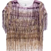 Shop Queen Of Sparkles Gameday Full Sequin Fringe Purple & Gold Tee