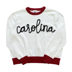 Queen Of Sparkles White "Carolina" LS Sweater