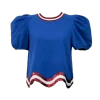 Queen Of Sparkles Blue, White/Red Wavy Top 2 Queen Of Sparkles Blue, White/Red Wavy Top