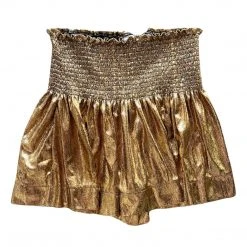 Shop Queen Of Sparkles Gameday Black/Gold Pebble Swing Shorts