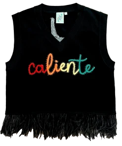 Queen Of Sparkles Spring 2022 Caliente Feather Sweater Tank