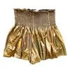 Shop Queen Of Sparkles Gold Holographic Swing Shorts Gameday