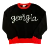 Queen Of Sparkles Glitter Script "Georgia" LS Sweater