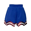 Queen Of Sparkles Blue, White/Red Wavy Shorts Gameday
