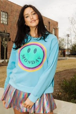 Queen Of Sparkles Monday Smiley Sweatshirt Queen Of The Week