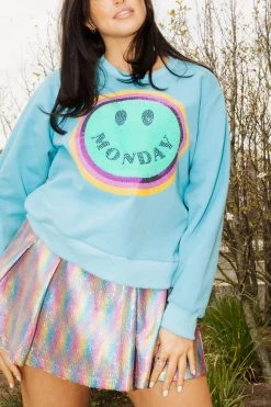 Queen Of Sparkles Monday Smiley Sweatshirt Queen Of The Week