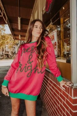 Queen Of Sparkles Dresses Merry & Bright Sweater Dress