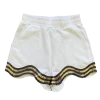 Queen Of Sparkles Shorts White, Black/Gold Wavy Short