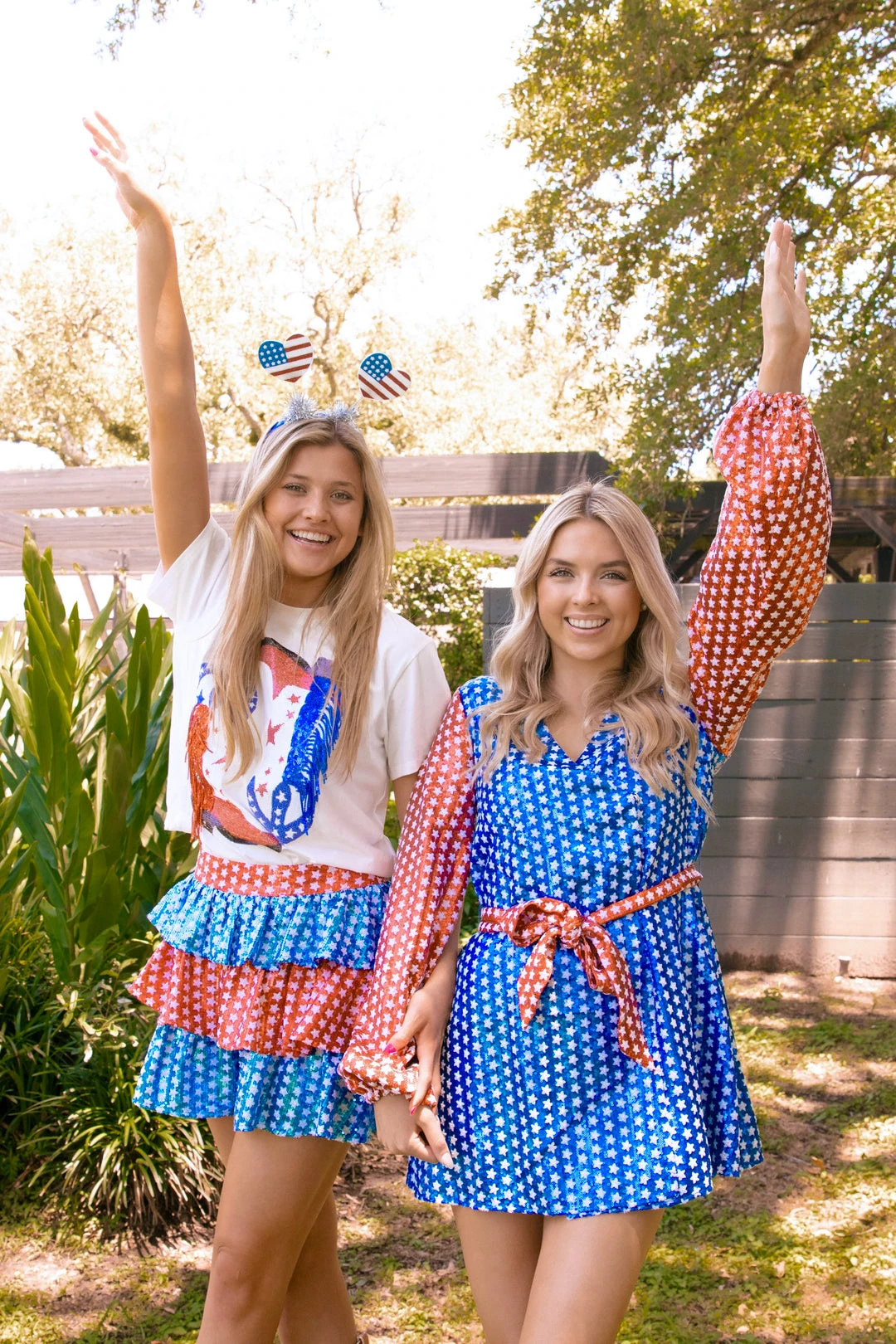 Queen Of Sparkles Red & Blue Fringe Boots Tee 4 Queen Of Sparkles Red & Blue Fringe Boots Tee