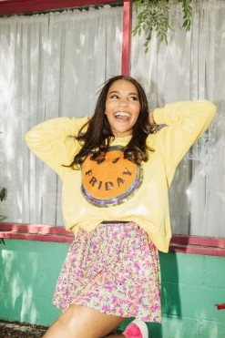 Queen Of Sparkles Friday Smiley Sweatshirt Queen Of The Week