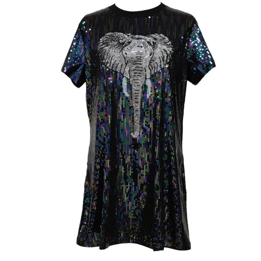 Queen Of Sparkles Gameday Black Full Sequin Elephant Dress 3 Queen Of Sparkles Gameday Black Full Sequin Elephant Dress