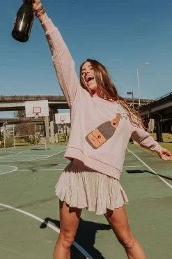 Queen Of Sparkles Popping Champagne Sweatshirt