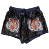 Queen Of Sparkles Gameday Black Tiger Sequin Shorts