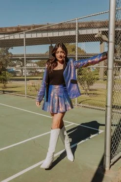 Queen Of Sparkles Copper Sequin Skort Skirts