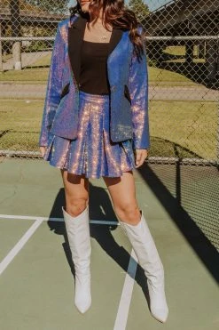 Queen Of Sparkles Copper Sequin Skort Skirts