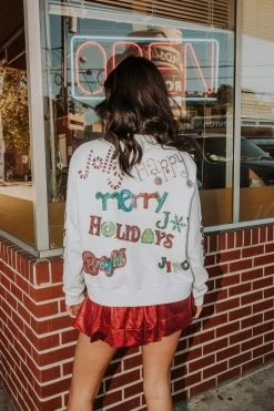 Queen Of Sparkles Sweatshirts Christmas Words Sweatshirt