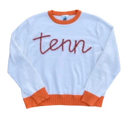 Queen Of Sparkles Glitter Script "Tenn" Long Sleeve Sweater