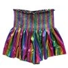 Shop Queen Of Sparkles Black Rainbow Swing Shorts 2 Shop Queen Of Sparkles Black Rainbow Swing Shorts