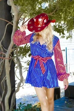 Shop Queen Of Sparkles 4th Of July Red, White & Blue Star Dress
