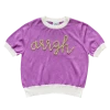 Shop Queen Of Sparkles "Arrgh" Glitter Script SS Sweater