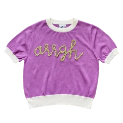Shop Queen Of Sparkles "Arrgh" Glitter Script SS Sweater