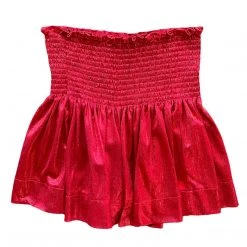 Shop Queen Of Sparkles Red/Red Pebble Swing Shorts 4th Of July
