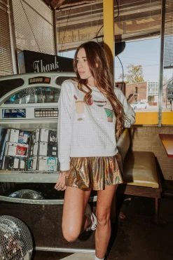 Queen Of Sparkles Christmas Cocktails Sweatshirt Sweatshirts