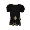 Queen Of Sparkles Gameday Fleur De Lis Wavy Top