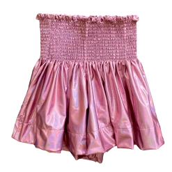 Queen Of Sparkles Rose Iridescent Swing Shorts
