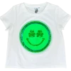 Queen Of Sparkles Princess Of Sparkles Kids Shamrock Smiley Tee 1 Queen Of Sparkles Princess Of Sparkles Kids Shamrock Smiley Tee