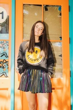 Queen Of Sparkles Saturday Smiley Sweatshirt Queen Of The Week