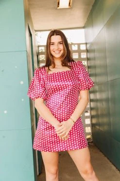 Queen Of Sparkles Spring 2022 Pink Star Sequin Dress