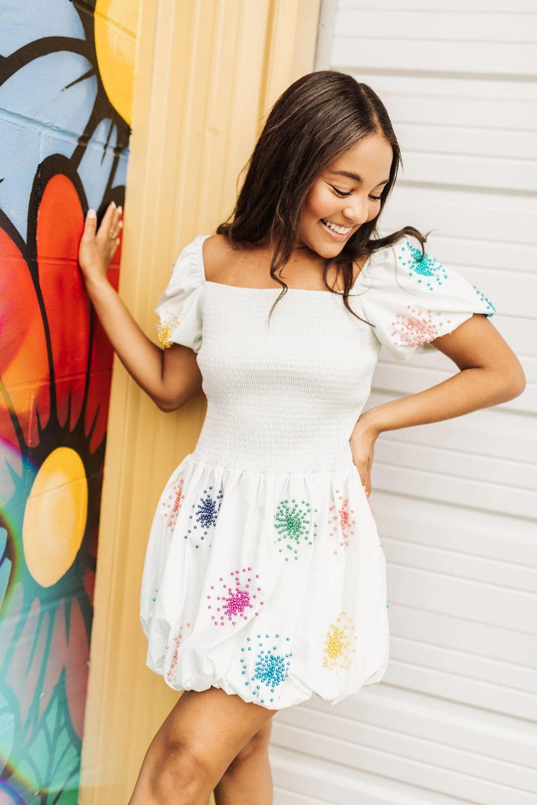 Queen Of Sparkles Pearl Cluster Bubble Dress 4 Queen Of Sparkles Pearl Cluster Bubble Dress