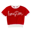 Shop Queen Of Sparkles "Houston" Glitter Script Sweater Gameday