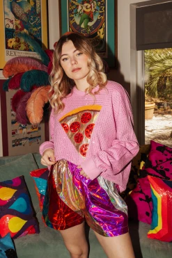 Shop Queen Of Sparkles Sparkle Snacks Pizza Sweatshirt