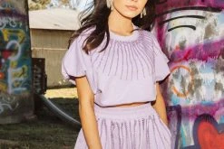 Queen Of Sparkles Spring 2022 Lavender Pearl Burst Bubble Top