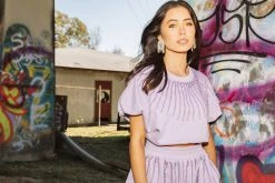 Queen Of Sparkles Spring 2022 Lavender Pearl Burst Bubble Top