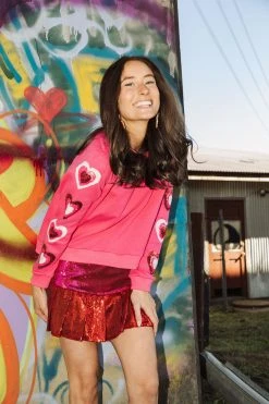 Queen Of Sparkles Sweatshirts Heart On Your Sleeve Sweatshirt