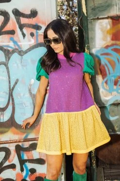 Queen Of Sparkles Dresses Mardi Gras Rhinestone Dress