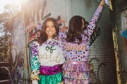 Queen Of Sparkles Queen Of Mardi Paillette Sweater Sweaters